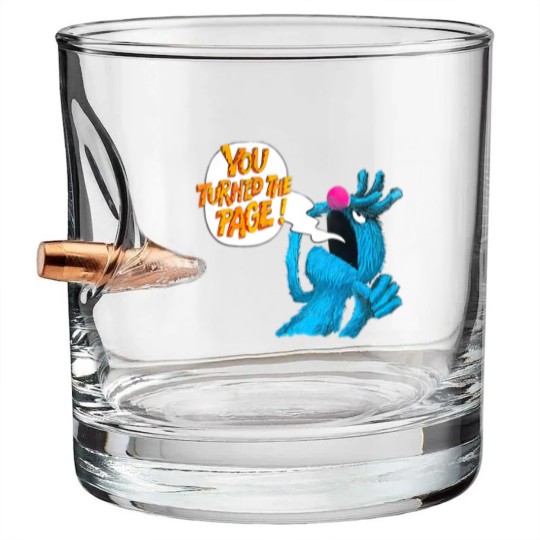 Discover Retro Vintage The Monster at The End of This Book, Monster You Turned The Page Bullet Whiskey Glasses