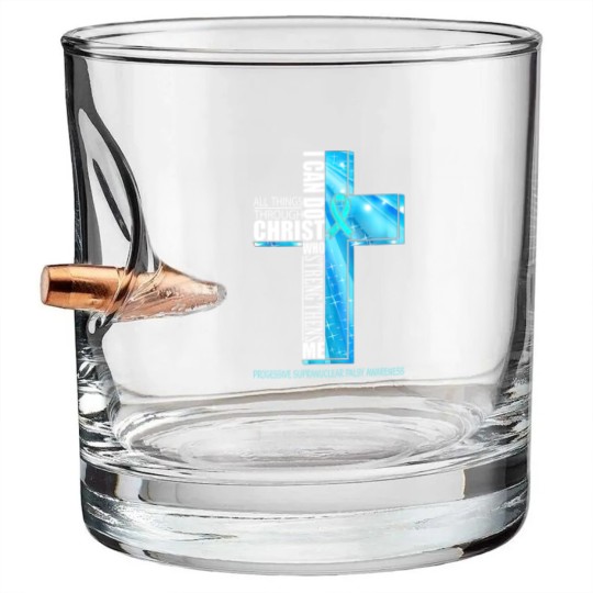 Discover Progressive Supranuclear Palsy Awareness Christian Bullet Whiskey Glasses