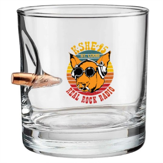 Discover Real Rock Radio Retro Bullet Whiskey Glasses