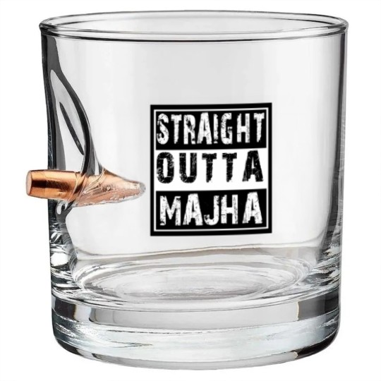 Discover Straight Outta Majha Bullet Whiskey Glasses