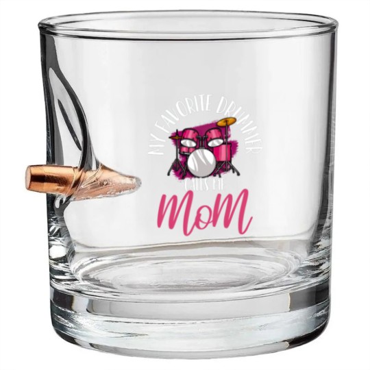 Discover Drummer Mom Drumset Drumming - Drummer Mom - Bullet Whiskey Glasses