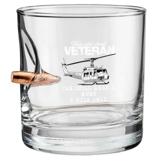 Discover Uh1 Huey Helicopter T Army Aviation Veteran Bullet Whiskey Glasses