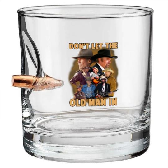 Discover Toby Keith Don't Let The Old Man In Signatures Bullet Whiskey Glasses Gift For Fans