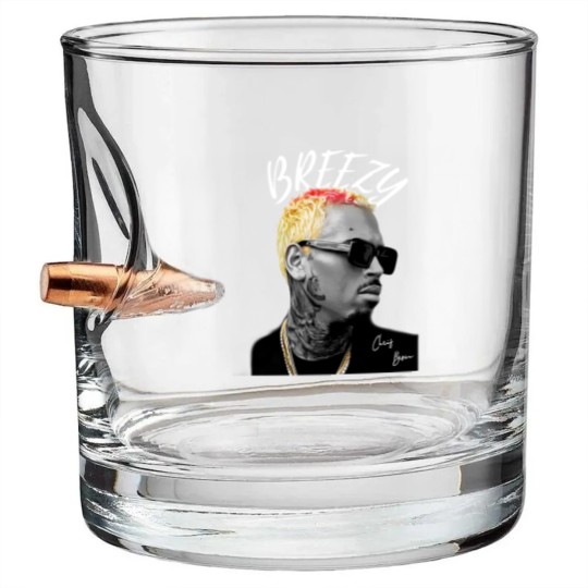 Discover Chris Brown Bullet Whiskey Glasses, Chris Brown 11:11 Tour 2024 Bullet Whiskey Glasses, Chris Brown Breezy Bullet Whiskey Glasses