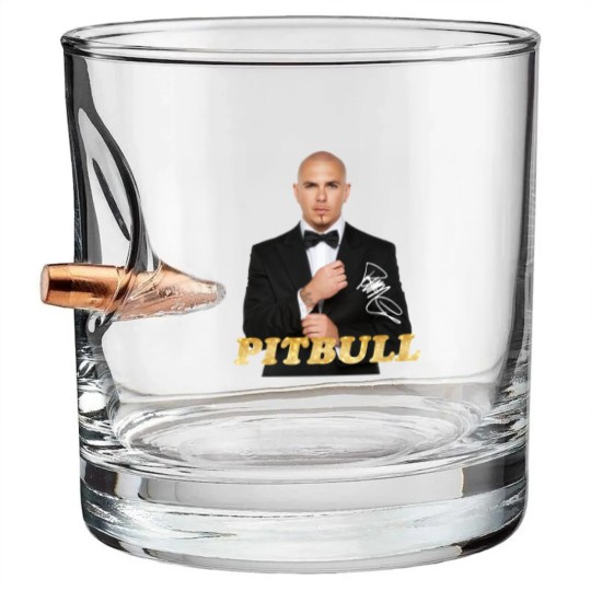 Discover Pitbull Rapper 2023 with Signature Bullet Whiskey Glasses