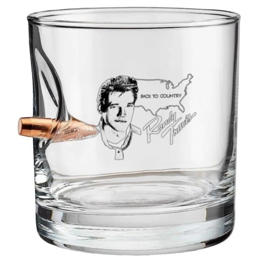 Discover Randy Travis Back to Country 80s Tour Size Medium Bullet Whiskey Glasses