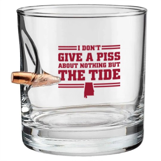 Discover I Don't Give A Piss About Nothing But The Tide Albm Football 1 Bullet Whiskey Glasses