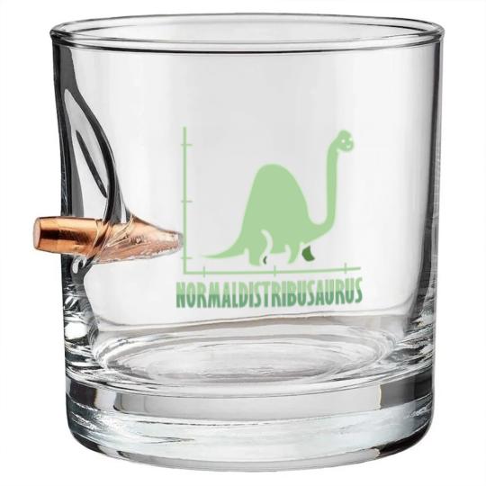 Discover Dinosaur Math Normal Distribution Mathematician Bullet Whiskey Glasses