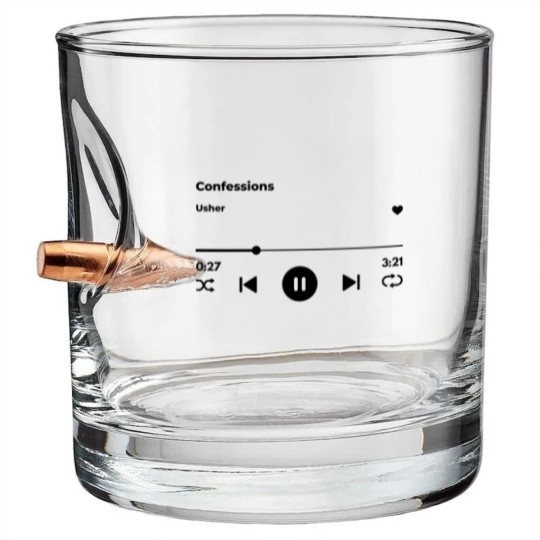 Discover Usher Confessions Bullet Whiskey Glasses | Hip Hop Fashion | R&B Bullet Whiskey Glasses