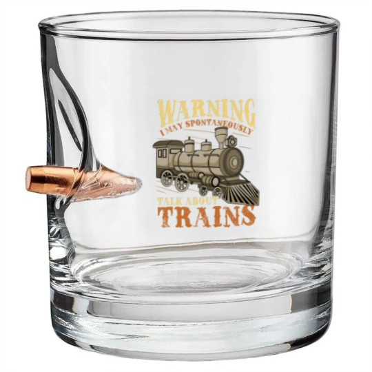Discover Trains Railroad Train Lover - Train - Bullet Whiskey Glasses