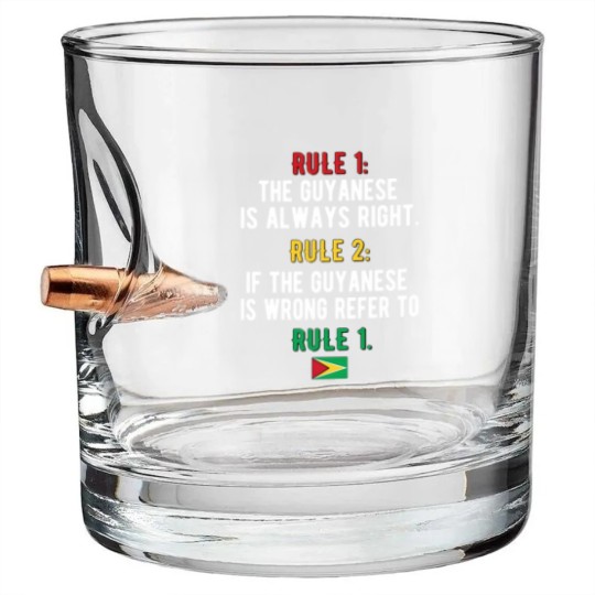 Discover Guyanese Roots Guyana Flag Guyanese Heritage Bullet Whiskey Glasses