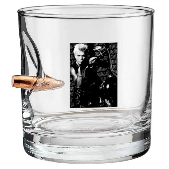 Discover Vintage Billy Idol Bullet Whiskey Glasses, Billy Idol Live Tour 2023 Bullet Whiskey Glasses