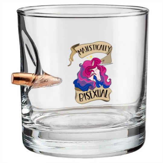 Discover Majestically Bisexual Unicorn - Bisexual Pride - Bullet Whiskey Glasses