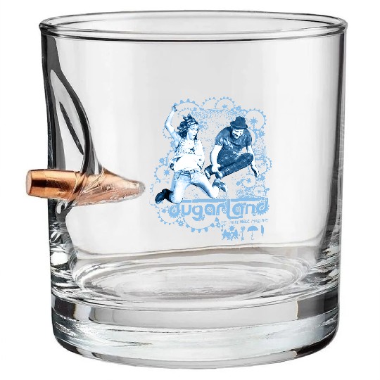 Discover Sugarland tour navy Bullet Whiskey Glasses large Bullet Whiskey Glasses