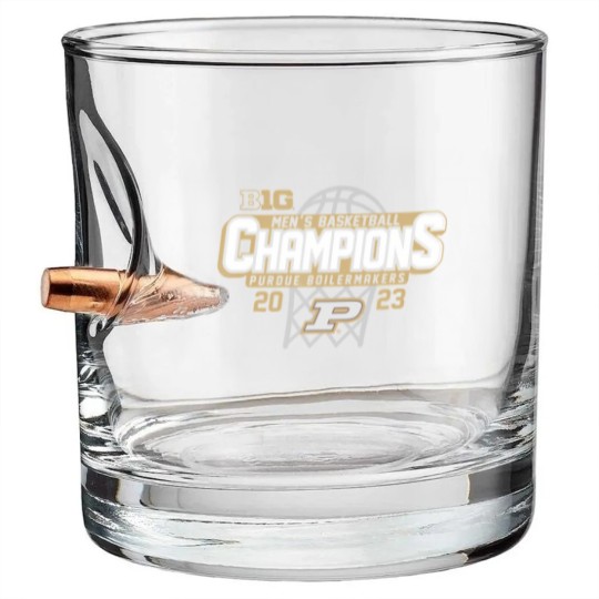 Discover purdue boilermakers big ten champs mens basketball 2023 t Bullet Whiskey Glasses
