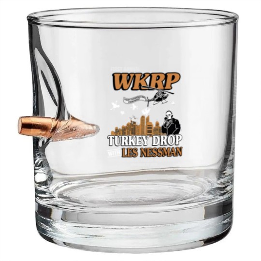 Discover Turkey Drop Bullet Whiskey Glasses, First Annual WKRP Bullet Whiskey Glasses, Thanksgiving WKRP Bullet Whiskey Glasses
