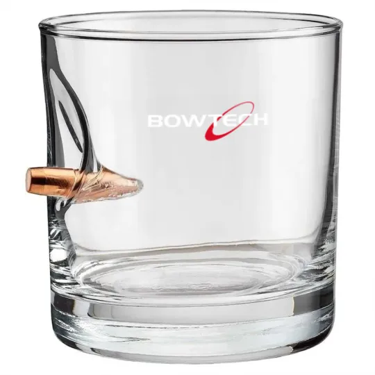 Discover Bowtech Archery Logo Bullet Whiskey Glasses