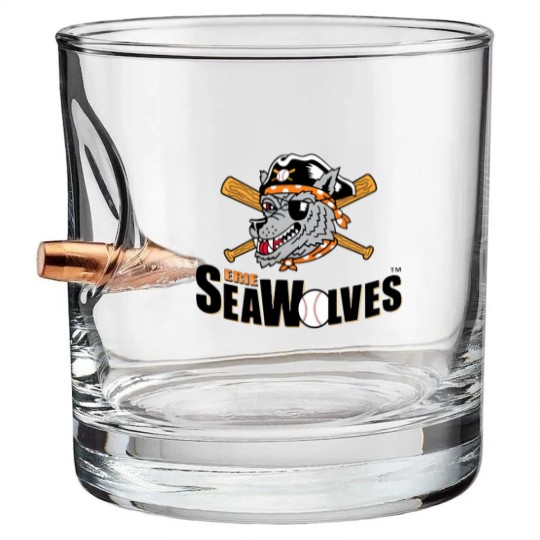 Discover erie seawolves logo Bullet Whiskey Glasses