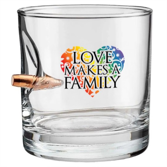 Discover LOVE Makes A Family Bullet Whiskey Glasses