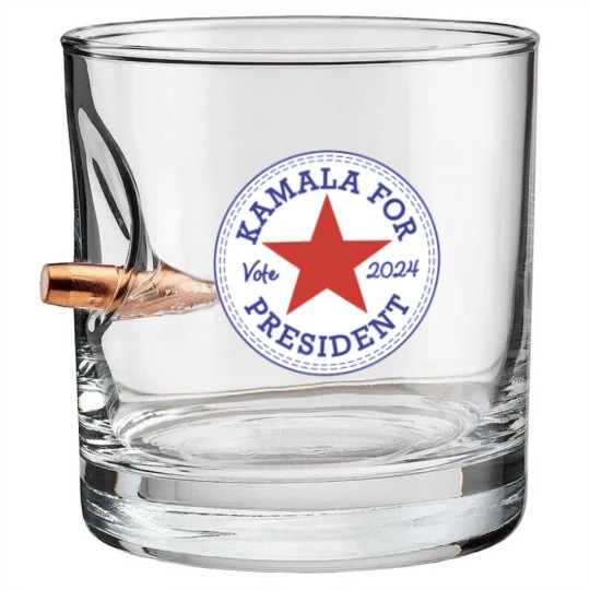 Discover Kamala Harris For President 2024 Bullet Whiskey Glasses