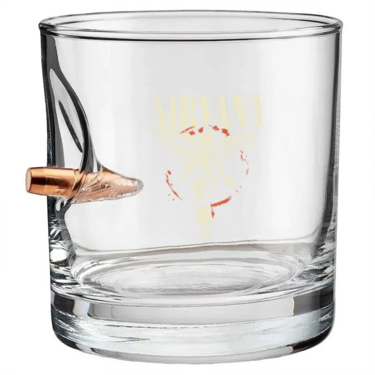 Discover New Nirvanas In Utero Album 1993 Grunge Black Vintage Bullet Whiskey Glasses