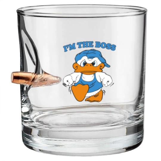 Discover I'm The Boss Duck Bullet Whiskey Glasses 90s Cartoon Tourist Bullet Whiskey Glasses