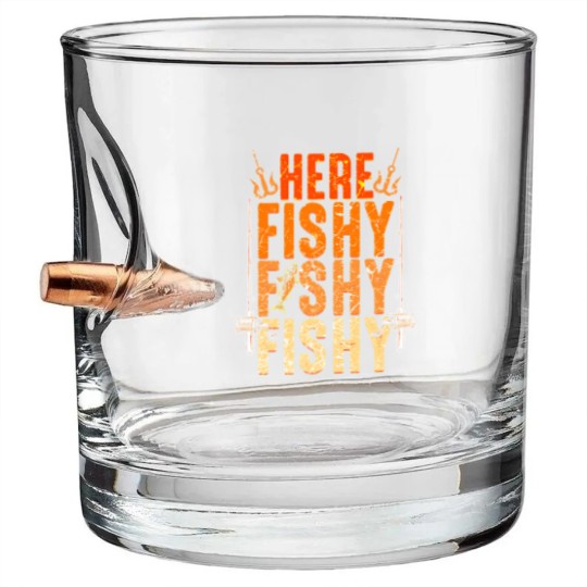Discover Fishing Funny Fishing Bullet Whiskey Glasses