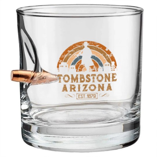 Discover tombstone Arizonna az retro style wild west gift Bullet Whiskey Glasses