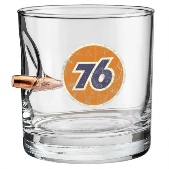 Discover 76 Oil Union Vintage Bullet Whiskey Glasses