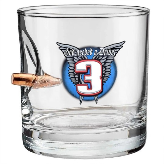 Discover Vintage Dale Earnhardt Sr. no. 3 God Needed a Driver Bullet Whiskey Glasses