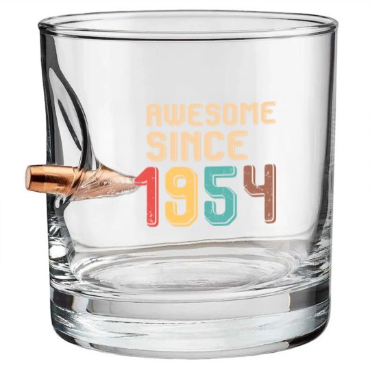 Discover Awesome Since 1954 - Awesome Since 1954 - Bullet Whiskey Glasses