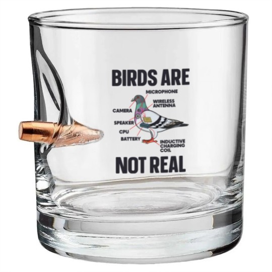 Discover Birds Are Not Real Bullet Whiskey Glasses