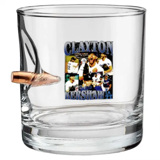 Discover Clayton Kershaw Vintage Bullet Whiskey Glasses
