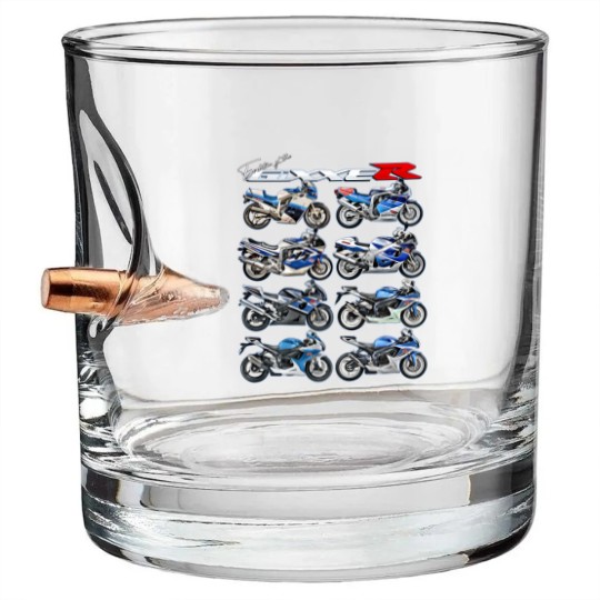 Discover gixxer, evolution, gsxr, road racing, motorcycle, motorbike, bike t Bullet Whiskey Glasses