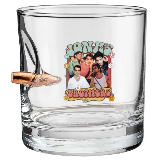 Discover Jonas Brothers Tour 2023 Bullet Whiskey Glasses, Jonas Brothers The Album Bullet Whiskey Glasses
