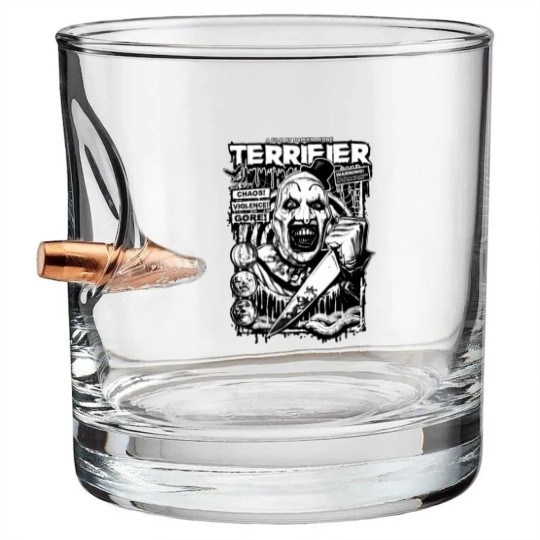 Discover Terrifier A Damien Leon Film Bullet Whiskey Glasses