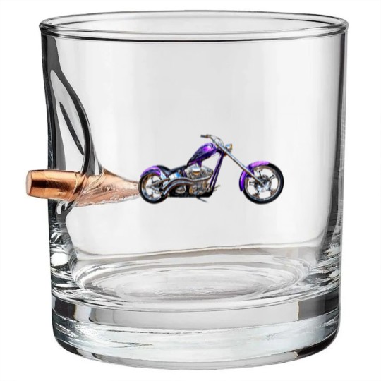 Discover Purple Chopper Motorcycle Bullet Whiskey Glasses Bullet Whiskey Glasses