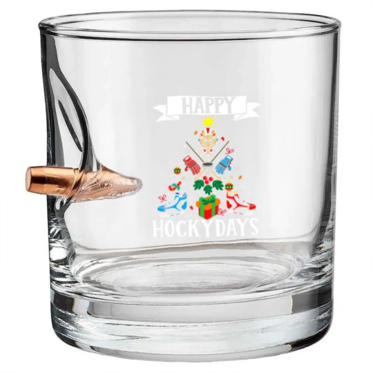 Discover Ice I Love Hockey Player Team Bullet Whiskey Glasses