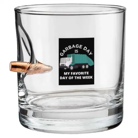 Discover Garbage Day Is My Favorite Day Bullet Whiskey Glasses