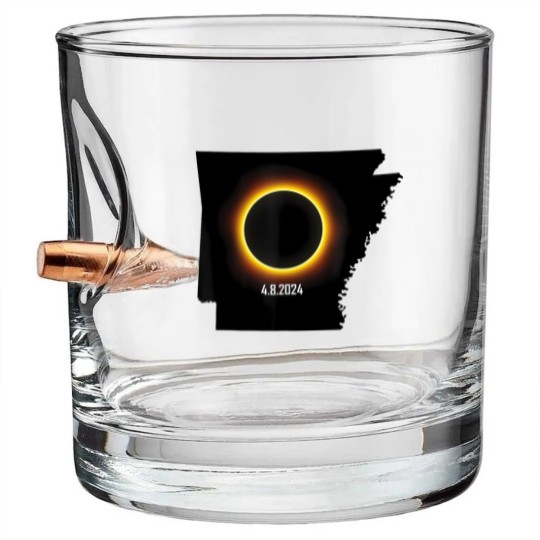 Discover arkansas solar eclipse 2024 t Bullet Whiskey Glasses
