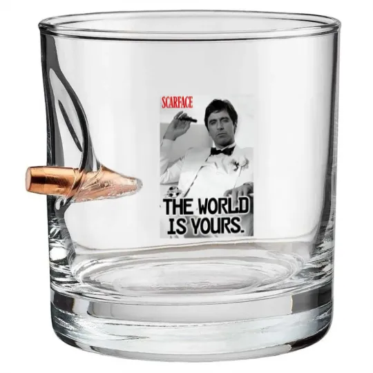 Discover Scarface The World Is Yours Bullet Whiskey Glasses, Al Pacino Bullet Whiskey Glasses