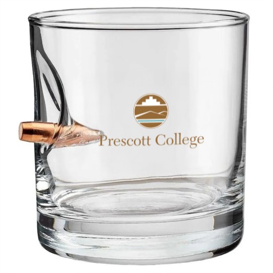 Discover Prescott College Design Logo 1 Bullet Whiskey Glasses