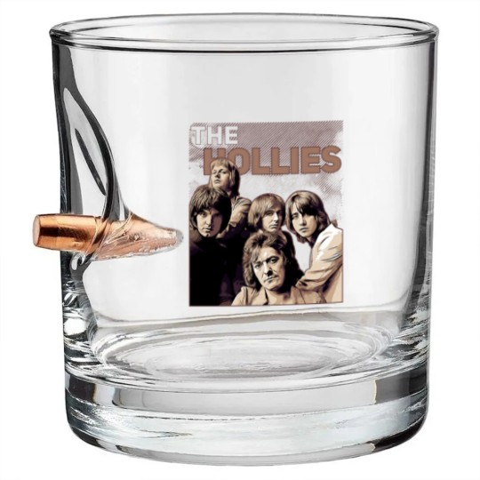 Discover The Hollies  Band Brown Vintage Bullet Whiskey Glasses