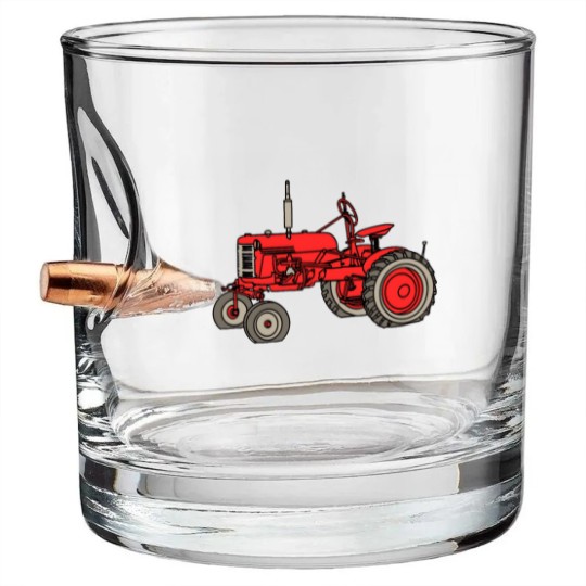 Discover Farmall Tractor Bullet Whiskey Glasses