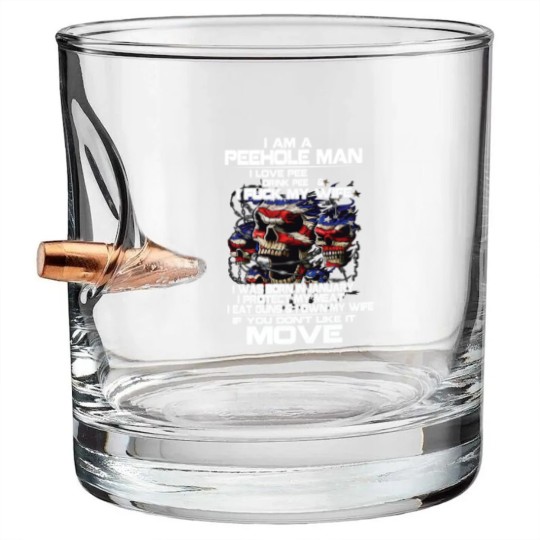 Discover i am a peehole man Bullet Whiskey Glasses