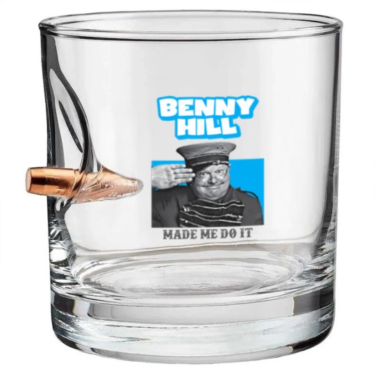 Discover Benny Hill Made Me Do It Bullet Whiskey Glasses