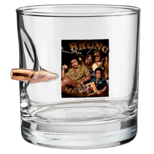 Discover Vintage Bruno Mars 90s Bullet Whiskey Glasses, Bruno Mars Bootleg Bullet Whiskey Glasses