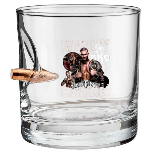 Discover Vintage 90s Graphic Style Randy Orton Bullet Whiskey Glasses, Randy Orton Bullet Whiskey Glasses
