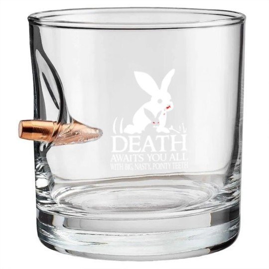 Discover Tim the Enchanter - Death awaits you all Bullet Whiskey Glasses