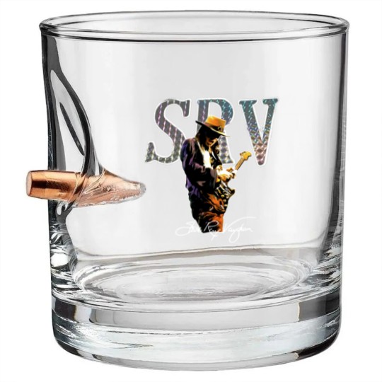 Discover Stevie Ray Vaughan legends never die Essential Bullet Whiskey Glasses